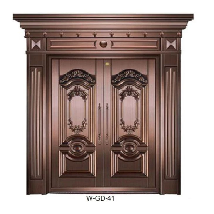 Exterior Security Metal Copper Glass Door